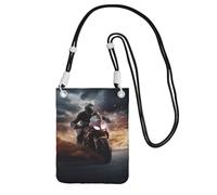 LKTPSKQRY Small Crossbody Bags for Women Cell Phone Bag Mini Sling Bag Man Ride A Motorcycle Phone Purses Cellphone Wallet