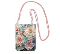 LKTPSKQRY Small Crossbody Bags for Women Cell Phone Bag Mini Sling Bag Modern Bohemia Flower Phone Purses Cellphone Wallet