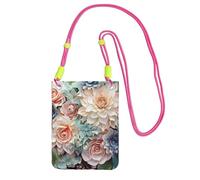 LKTPSKQRY Small Crossbody Bags for Women Cell Phone Bag Mini Sling Bag Modern Bohemia Flower Phone Purses Cellphone Wallet