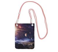 LKTPSKQRY Small Crossbody Bags for Women Cell Phone Bag Mini Sling Bag Outer Space Galaxy Universe Phone Purses Cellphone Wallet