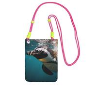 LKTPSKQRY Small Crossbody Bags for Women Cell Phone Bag Mini Sling Bag Penguin Swimming in The Ocean Phone Purses Cellphone Wallet