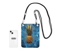 LKTPSKQRY Small Crossbody Bags for Women Cell Phone Bag Mini Sling Bag Pineapple in the Pool Phone Purses Cellphone Wallet