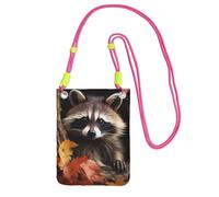 LKTPSKQRY Small Crossbody Bags for Women Cell Phone Bag Mini Sling Bag Raccoon in The Fall Tree Hole Phone Purses Cellphone Wallet