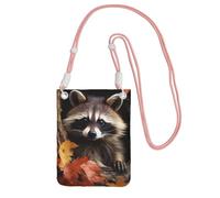 LKTPSKQRY Small Crossbody Bags for Women Cell Phone Bag Mini Sling Bag Raccoon in The Fall Tree Hole Phone Purses Cellphone Wallet