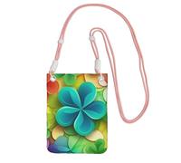 LKTPSKQRY Small Crossbody Bags for Women Cell Phone Bag Mini Sling Bag Rainbow Circle Shamrock Phone Purses Cellphone Wallet