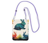 LKTPSKQRY Small Crossbody Bags for Women Cell Phone Bag Mini Sling Bag Rainbow Rabbit Phone Purses Cellphone Wallet