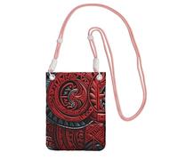 LKTPSKQRY Small Crossbody Bags for Women Cell Phone Bag Mini Sling Bag Red tribal pattern Phone Purses Cellphone Wallet