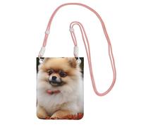 LKTPSKQRY Small Crossbody Bags for Women Cell Phone Bag Mini Sling Bag Short-Haired Pomeranian Dog Phone Purses Cellphone Wallet