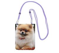 LKTPSKQRY Small Crossbody Bags for Women Cell Phone Bag Mini Sling Bag Short-Haired Pomeranian Dog Phone Purses Cellphone Wallet