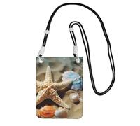 LKTPSKQRY Small Crossbody Bags for Women Cell Phone Bag Mini Sling Bag Starfish Coral and Seashell Phone Purses Cellphone Wallet