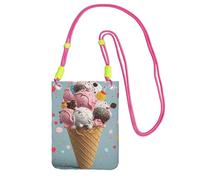 LKTPSKQRY Small Crossbody Bags for Women Cell Phone Bag Mini Sling Bag Sweet Ice Cream Phone Purses Cellphone Wallet