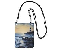 LKTPSKQRY Small Crossbody Bags for Women Cell Phone Bag Mini Sling Bag The Seaside Lighthouse Phone Purses Cellphone Wallet
