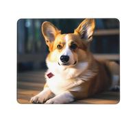LKTPSKQRY Smart Corgi Mouse Pad with Stitched Edge, Comfortable Mouse Pads with Non-Slip Rubber Base Gaming Mouse Mat Washable Mousepads Computers Laptop Desk Accessories for Office 8.3 x 10.3 in