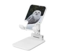 LKTPSKQRY Snow Owl Cell Phone Stand, Adjustable Angle Height Mobile Phone Holder for Desk,Folding Desktop Phone Stand, Portable Tablet Stand Compatible with 4.4"-6.3" Smartphone