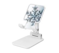 LKTPSKQRY Transparent snowflake Cell Phone Stand, Adjustable Angle Height Mobile Phone Holder for Desk,Folding Desktop Phone Stand, Portable Tablet Stand Compatible with 4.4"-6.3" Smartphone