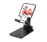 LKTPSKQRY Watercolor Flamingo Cell Phone Stand, Adjustable Angle Height Mobile Phone Holder for Desk,Folding Desktop Phone Stand, Portable Tablet Stand Compatible with 4.4"-6.3" Smartphone