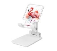 LKTPSKQRY Watercolor Flamingo Cell Phone Stand, Adjustable Angle Height Mobile Phone Holder for Desk,Folding Desktop Phone Stand, Portable Tablet Stand Compatible with 4.4"-6.3" Smartphone