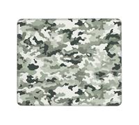 LKTPSKQRY White camouflage Mouse Pad with Stitched Edge, Comfortable Mouse Pads with Non-Slip Rubber Base Gaming Mouse Mat Washable Mousepads Computers Laptop Desk Accessories for Office 7.9 x 9.5 in