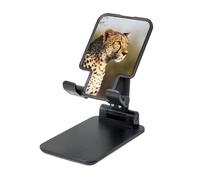LKTPSKQRY Wild Animal Leopard Cell Phone Stand, Adjustable Angle Height Mobile Phone Holder for Desk,Folding Desktop Phone Stand, Portable Tablet Stand Compatible with 4.4"-6.3" Smartphone