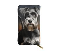 LKTPSKQRY Womens Wallet Leather Slim Wallet Long Card Holder Case Zip Clutch Animal Schnauzer Dog Travel Purse