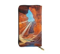 LKTPSKQRY Womens Wallet Leather Slim Wallet Long Card Holder Case Zip Clutch Antelope Canyon Travel Purse