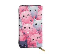 LKTPSKQRY Womens Wallet Leather Slim Wallet Long Card Holder Case Zip Clutch Black Cat Travel Purse