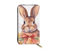 LKTPSKQRY Womens Wallet Leather Slim Wallet Long Card Holder Case Zip Clutch Bunny Rosette Travel Purse