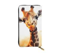 LKTPSKQRY Womens Wallet Leather Slim Wallet Long Card Holder Case Zip Clutch Cute Giraffe Travel Purse