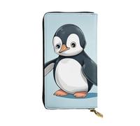 LKTPSKQRY Womens Wallet Leather Slim Wallet Long Card Holder Case Zip Clutch Cute Penguin Travel Purse
