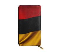 LKTPSKQRY Womens Wallet Leather Slim Wallet Long Card Holder Case Zip Clutch Germany Flag Travel Purse