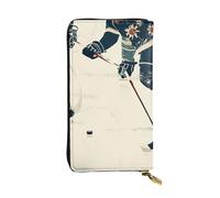 LKTPSKQRY Womens Wallet Leather Slim Wallet Long Card Holder Case Zip Clutch Ice Hockey Pattern Travel Purse