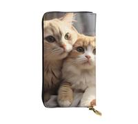 LKTPSKQRY Womens Wallet Leather Slim Wallet Long Card Holder Case Zip Clutch Lovers Cat Travel Purse