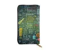 LKTPSKQRY Womens Wallet Leather Slim Wallet Long Card Holder Case Zip Clutch Math Question Travel Purse