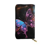 LKTPSKQRY Womens Wallet Leather Slim Wallet Long Card Holder Case Zip Clutch Nice Butterfly Travel Purse
