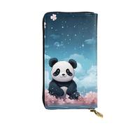 LKTPSKQRY Womens Wallet Leather Slim Wallet Long Card Holder Case Zip Clutch Panda Travel Purse