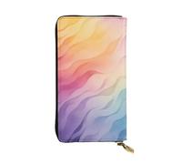 LKTPSKQRY Womens Wallet Leather Slim Wallet Long Card Holder Case Zip Clutch Rainbow Travel Purse