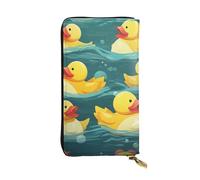 LKTPSKQRY Womens Wallet Leather Slim Wallet Long Card Holder Case Zip Clutch Rubber Ducks Travel Purse