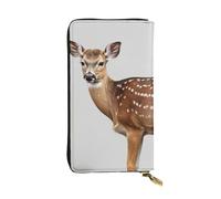 LKTPSKQRY Womens Wallet Leather Slim Wallet Long Card Holder Case Zip Clutch Spotted Deer Travel Purse