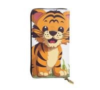 LKTPSKQRY Womens Wallet Leather Slim Wallet Long Card Holder Case Zip Clutch Spotted Tiger Travel Purse