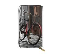 LKTPSKQRY Womens Wallet Leather Slim Wallet Long Card Holder Case Zip Clutch Street Bicycle Travel Purse