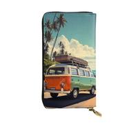 LKTPSKQRY Womens Wallet Leather Slim Wallet Long Card Holder Case Zip Clutch Summer Road Trip Travel Purse