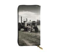 LKTPSKQRY Womens Wallet Leather Slim Wallet Long Card Holder Case Zip Clutch Tractor Agriculture Tranquil Travel Purse