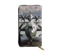 LKTPSKQRY Womens Wallet Leather Slim Wallet Long Card Holder Case Zip Clutch US Army Plane Travel Purse