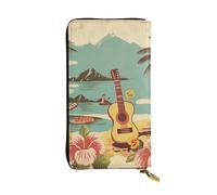 LKTPSKQRY Womens Wallet Leather Slim Wallet Long Card Holder Case Zip Clutch Vintage Hawaii Travel Purse