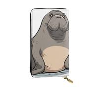 LKTPSKQRY Womens Wallet Leather Slim Wallet Long Card Holder Case Zip Clutch Walrus Travel Purse