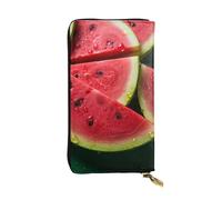 LKTPSKQRY Womens Wallet Leather Slim Wallet Long Card Holder Case Zip Clutch Watermelon Beautiful Travel Purse