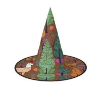 LKTPSKQRY Women's Witch Hat Oversized Witches Hats Alpaca in the forest Halloween Wizard Hat Party Cosplay Costume Accessory