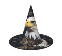 LKTPSKQRY Women's Witch Hat Oversized Witches Hats American bald eagle Halloween Wizard Hat Party Cosplay Costume Accessory