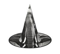 LKTPSKQRY Women's Witch Hat Oversized Witches Hats Black and White Elephant Halloween Wizard Hat Party Cosplay Costume Accessory