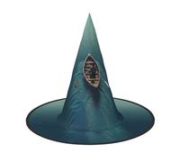 LKTPSKQRY Women's Witch Hat Oversized Witches Hats Boat Rowing Lake Halloween Wizard Hat Party Cosplay Costume Accessory